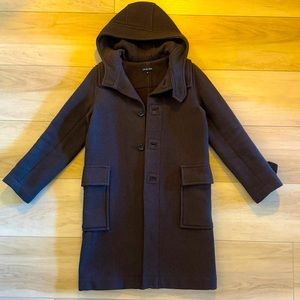 Pas de Calais Duffle Jacket, Hooded Coat Green/Khaki Small